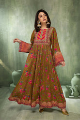 2-PC Embroidered Silk Shirt with Trouser CMA22-83